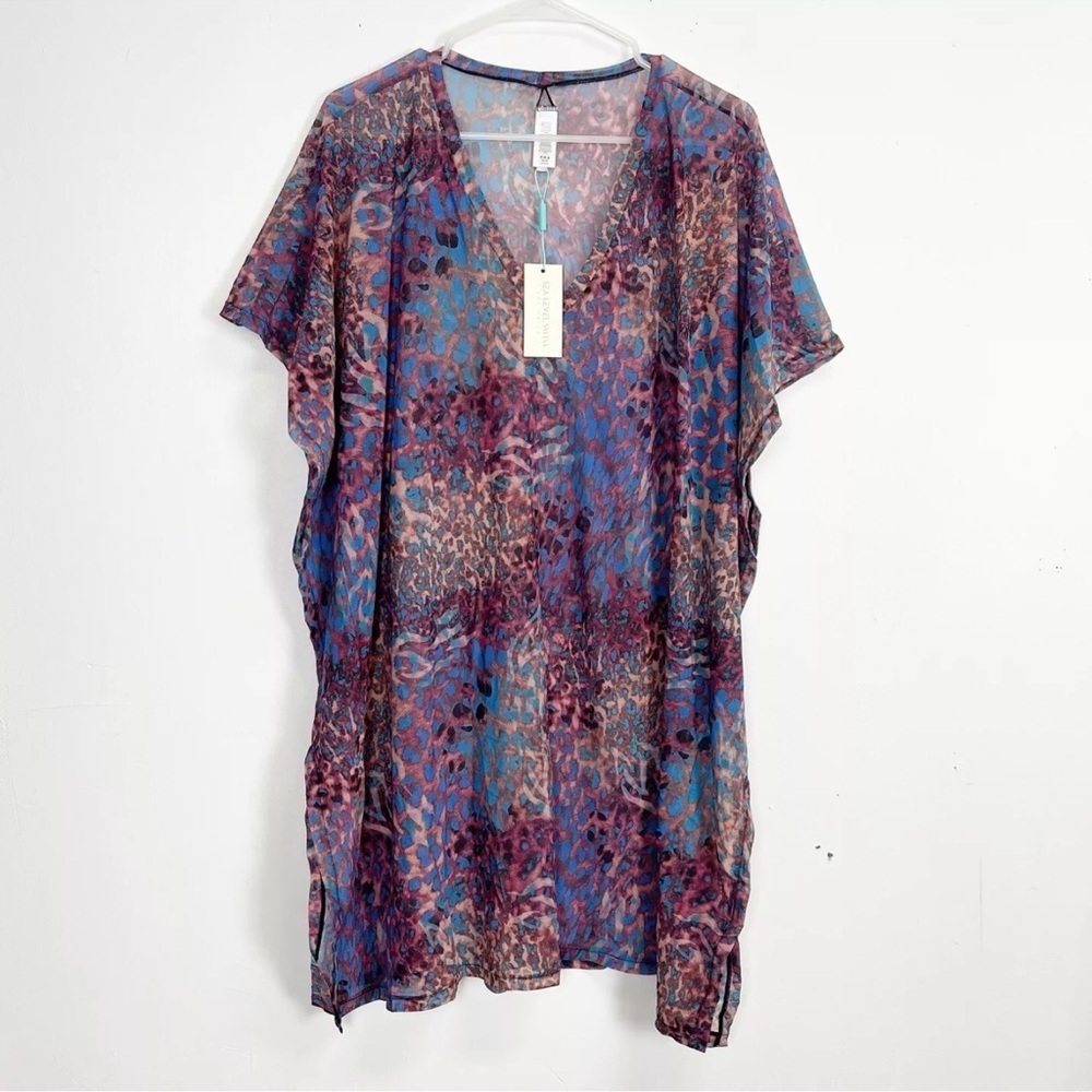 Sea Level Swim Australia Kaftan Womens One Size OS Hunter Mesh Swim Cover Up NWT